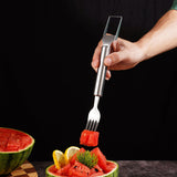 Moonval 2-in-1 Stainless Steel Fruit Cutter, Multifunction Fruit Slicer & Corer for Kitchen Prep