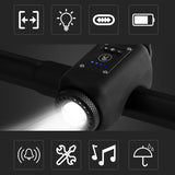 Moonval Bike Headlight with Horn, USB Rechargeable Waterproof Bicycle Light & Remote Control