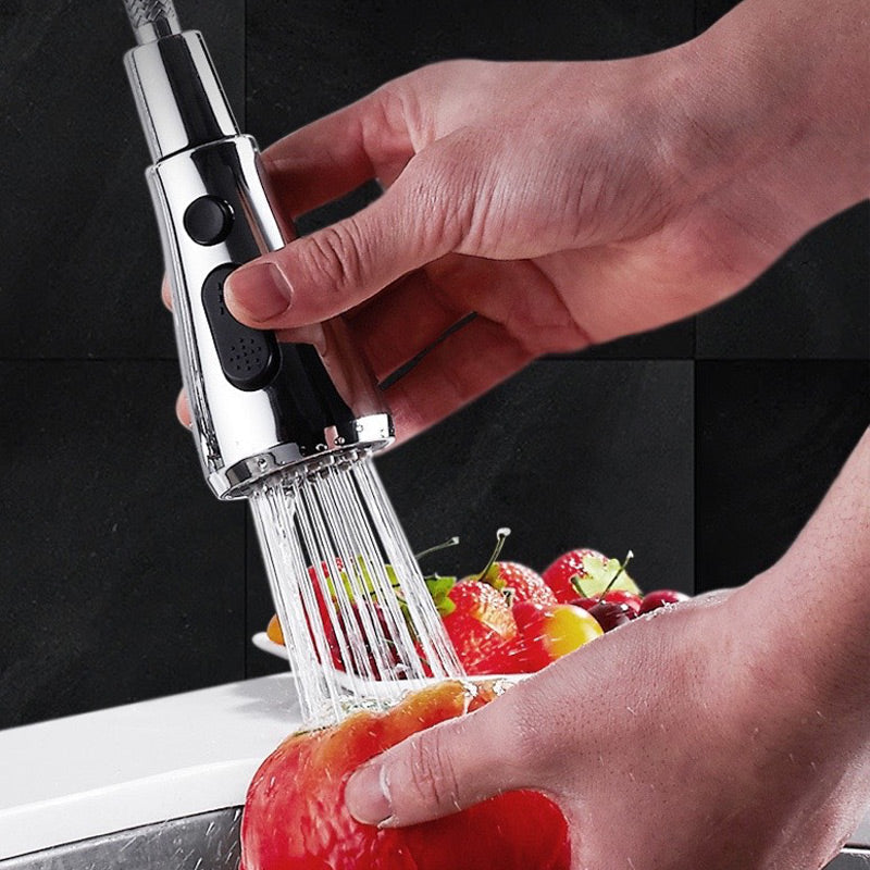Moonval Splash-Proof Faucet Extender, 9-Joint Swivel Sink Sprayer for Kitchen & Bathroom Faucets