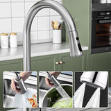Moonval Splash-Proof Faucet Extender, 9-Joint Swivel Sink Sprayer for Kitchen & Bathroom Faucets
