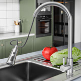 Moonval Splash-Proof Faucet Extender, 9-Joint Swivel Sink Sprayer for Kitchen & Bathroom Faucets