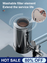 Moonval Stainless Steel Faucet Cleaner, Drill-Free Household Tap Cleaning & Rinsing Attachment