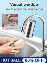 Moonval Stainless Steel Faucet Cleaner, Drill-Free Household Tap Cleaning & Rinsing Attachment