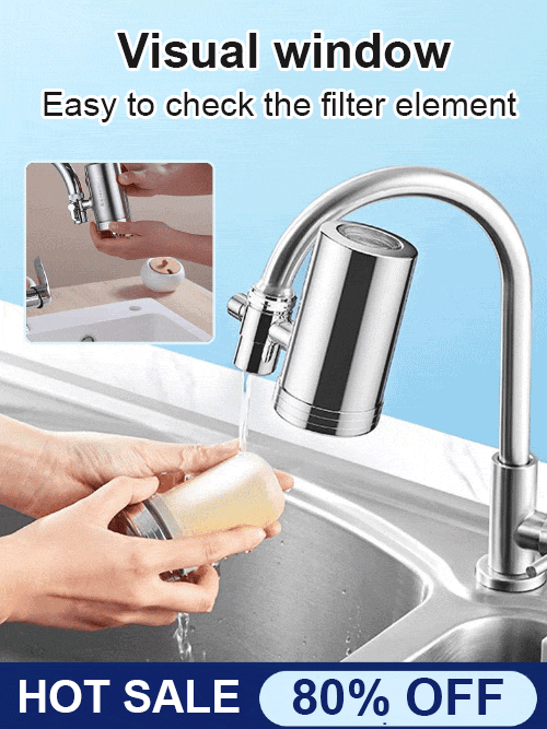 Moonval Stainless Steel Faucet Cleaner, Drill-Free Household Tap Cleaning & Rinsing Attachment