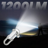 Moonval Mini Keychain Flashlight, 1200LM Super Bright Waterproof LED Pocket Torch