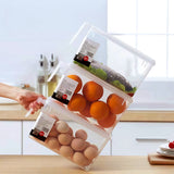 Moonval Transparent Food Storage Container with Lid, Stackable Fridge Organizer with Handle