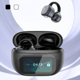 Moonval Bluetooth Translator Earbuds, Open-Ear Clip-On Headphones with Display Case