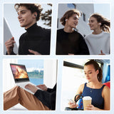 Moonval Bluetooth Translator Earbuds, Open-Ear Clip-On Headphones with Display Case