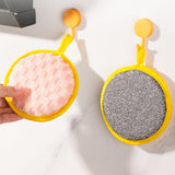 Moonval Round Dish Sponge, Double-Sided Non-Scratch Scrubbing Sponge for Kitchen Cleaning