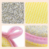 Moonval Round Dish Sponge, Double-Sided Non-Scratch Scrubbing Sponge for Kitchen Cleaning