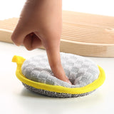 Moonval Round Dish Sponge, Double-Sided Non-Scratch Scrubbing Sponge for Kitchen Cleaning
