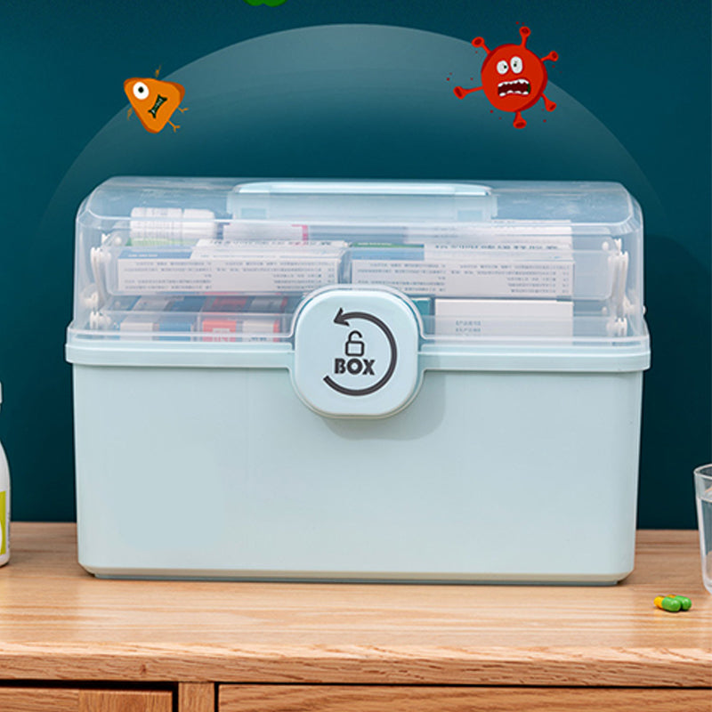 Moonval Multi-Tier Medicine Storage Box, Large Capacity Portable First Aid Organizer
