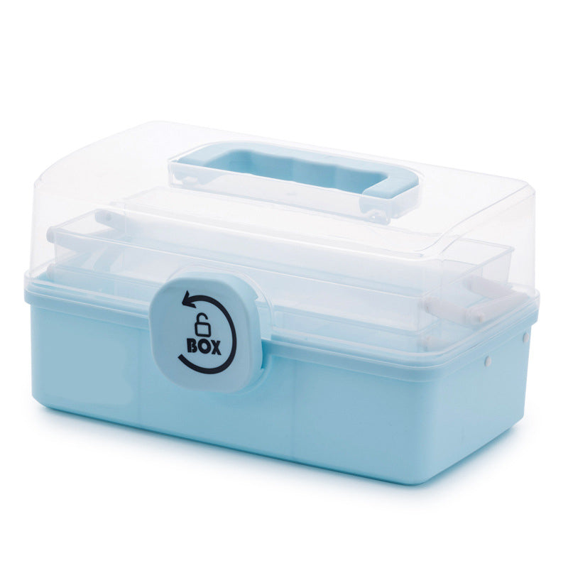 Moonval Multi-Tier Medicine Storage Box, Large Capacity Portable First Aid Organizer