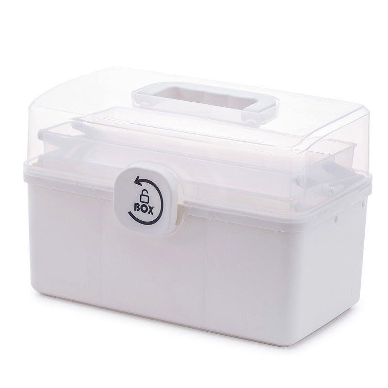 Moonval Multi-Tier Medicine Storage Box, Large Capacity Portable First Aid Organizer