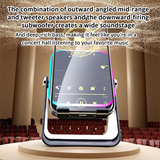 Moonval 5-in-1 Bluetooth Speaker with Phone Stand, Wireless RGB Speaker & Phone Holder