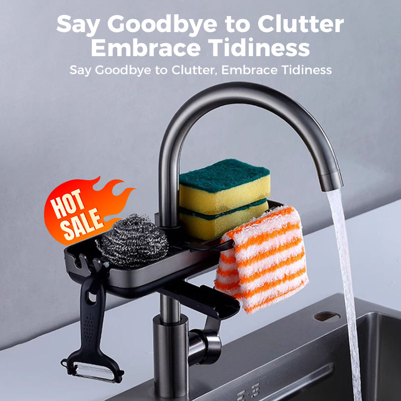 Moonval Sink Drying Rack, Over-the-Sink Dish Drainer with Faucet Stand for Kitchen Organization