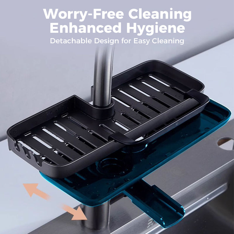 Moonval Sink Drying Rack, Over-the-Sink Dish Drainer with Faucet Stand for Kitchen Organization