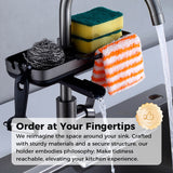 Moonval Sink Drying Rack, Over-the-Sink Dish Drainer with Faucet Stand for Kitchen Organization