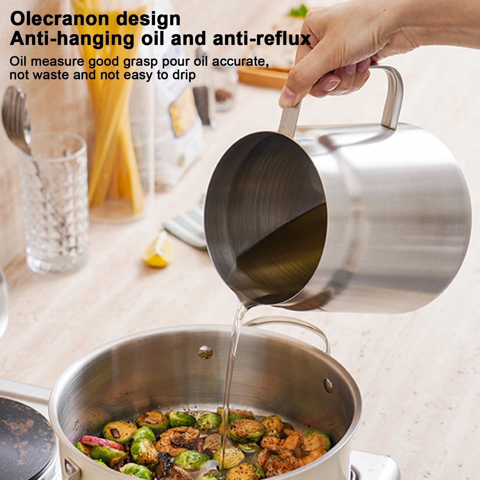 Moonval 2-in-1 Oil Strainer Pot, 304 Stainless Steel Filter and Storage Container
