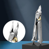 Moonval Wide-Jaw Nail Clipper, Stainless Steel Curved Cutter with Adjustable Opening