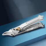 Moonval Wide-Jaw Nail Clipper, Stainless Steel Curved Cutter with Adjustable Opening