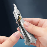 Moonval Wide-Jaw Nail Clipper, Stainless Steel Curved Cutter with Adjustable Opening