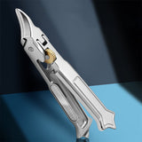 Moonval Wide-Jaw Nail Clipper, Stainless Steel Curved Cutter with Adjustable Opening