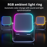 Moonval 5-in-1 Wireless Bluetooth Speaker, Fast Charging Station with Adjustable Phone Stand