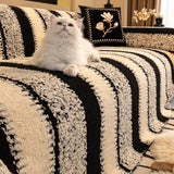 Moonval Sofa Cover, Soft Velvet Non-Slip Furniture Protector for Couches & Loveseats