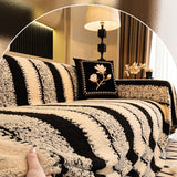 Moonval Sofa Cover, Soft Velvet Non-Slip Furniture Protector for Couches & Loveseats
