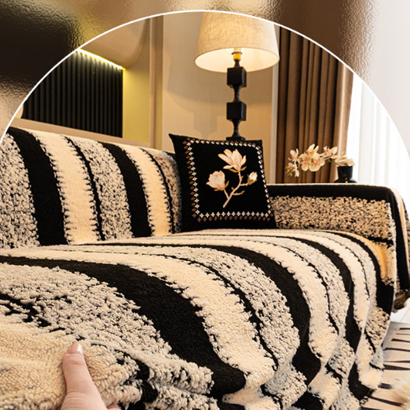 Moonval Sofa Cover, Soft Velvet Non-Slip Furniture Protector for Couches & Loveseats