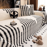 Moonval Sofa Cover, Soft Velvet Non-Slip Furniture Protector for Couches & Loveseats