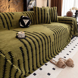 Moonval Sofa Cover, Soft Velvet Non-Slip Furniture Protector for Couches & Loveseats