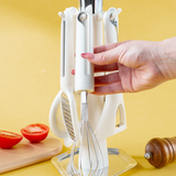 Moonval 7-Piece Kitchen Utensil Set, Heat-Resistant Silicone Cooking Tools with Holder