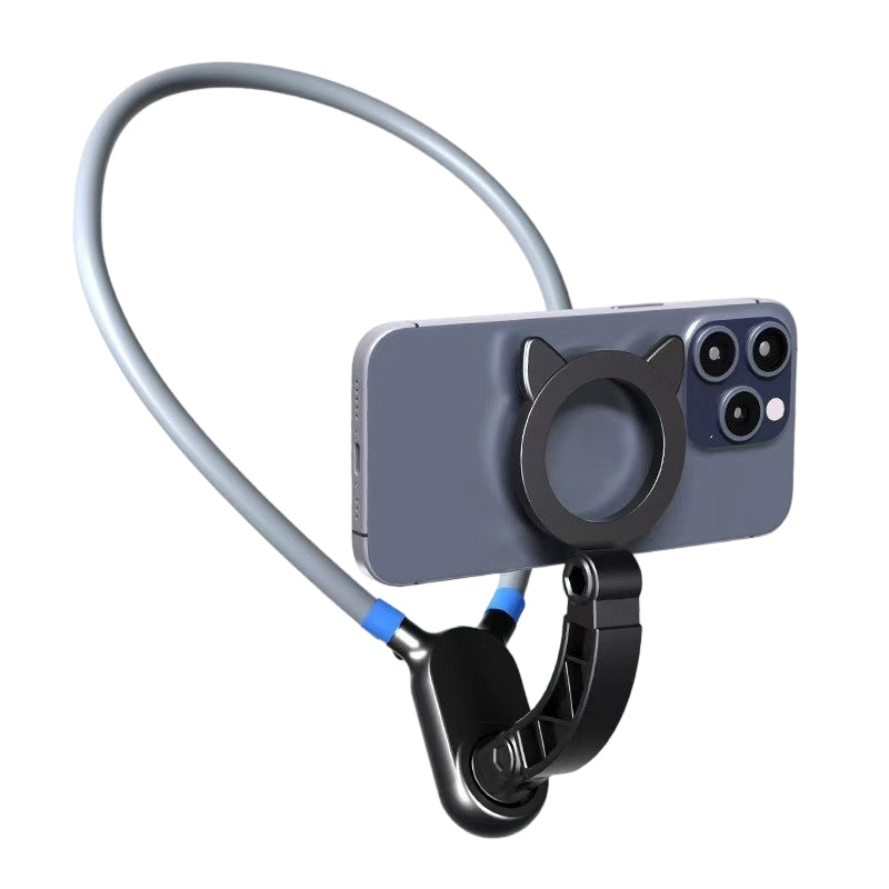 Moonval Magnetic Neck Phone Holder, Hands-Free Flexible Mount for Smartphones