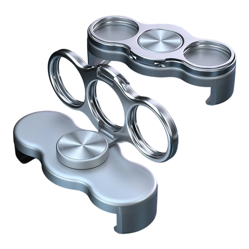 Moonval Magnetic Phone Finger Grip, Dual-Ring 3-Finger Phone Holder & Kickstand