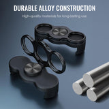 Moonval Magnetic Phone Finger Grip, Dual-Ring 3-Finger Phone Holder & Kickstand