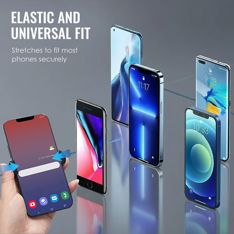 Moonval Magnetic Phone Finger Grip, Dual-Ring 3-Finger Phone Holder & Kickstand