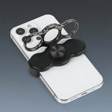 Moonval Magnetic Phone Finger Grip, Dual-Ring 3-Finger Phone Holder & Kickstand