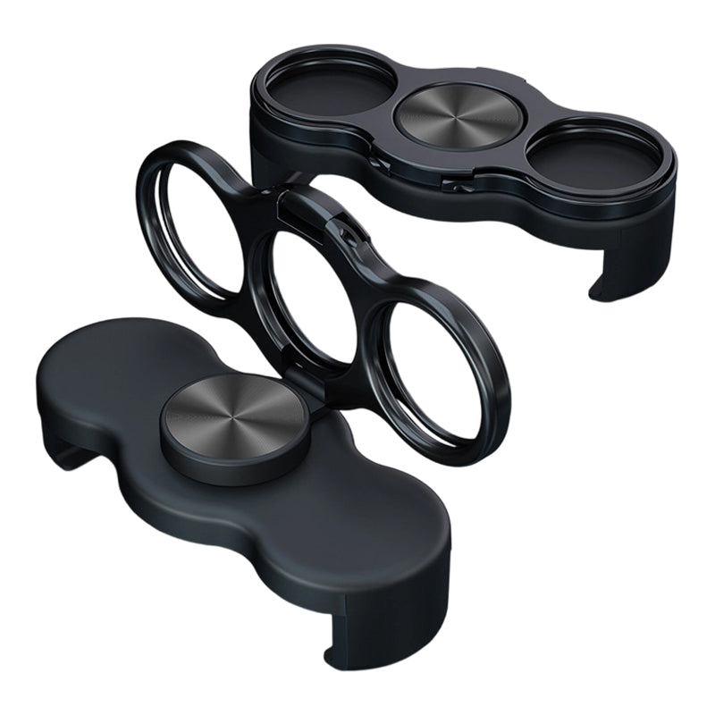 Moonval Magnetic Phone Finger Grip, Dual-Ring 3-Finger Phone Holder & Kickstand