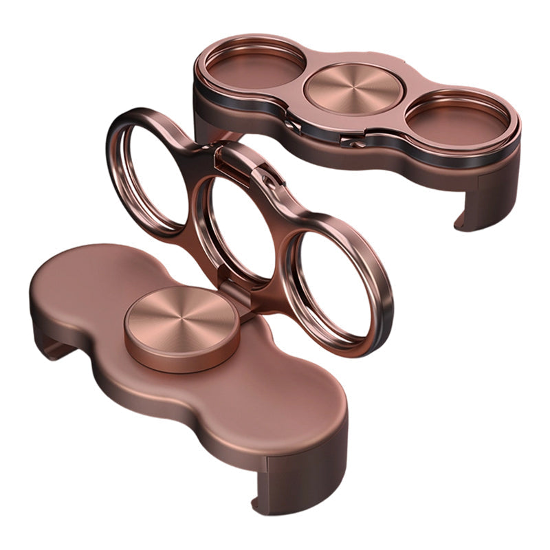 Moonval Magnetic Phone Finger Grip, Dual-Ring 3-Finger Phone Holder & Kickstand