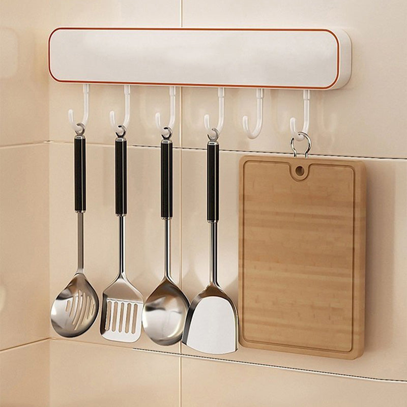 Moonval Wall-Mounted Knife Holder, Multifunction Kitchen Organizer Rack with Hooks for Utensils & Tools