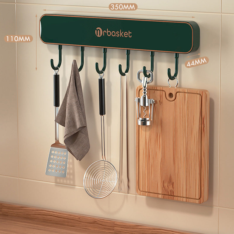 Moonval Wall-Mounted Knife Holder, Multifunction Kitchen Organizer Rack with Hooks for Utensils & Tools