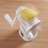Moonval Rotary Vegetable Slicer, Multifunction Hand-Crank Vegetable Grater with Interchangeable Blades
