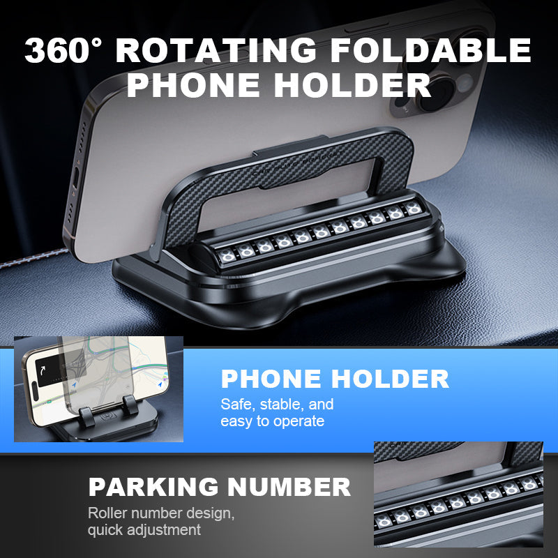 Moonval 360° Rotating Foldable Phone Stand, Adjustable Desktop Holder for Smartphones & Tablets
