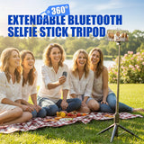 Moonval Extendable Selfie Stick Tripod, Bluetooth Remote Phone Stand for iPhone & Android