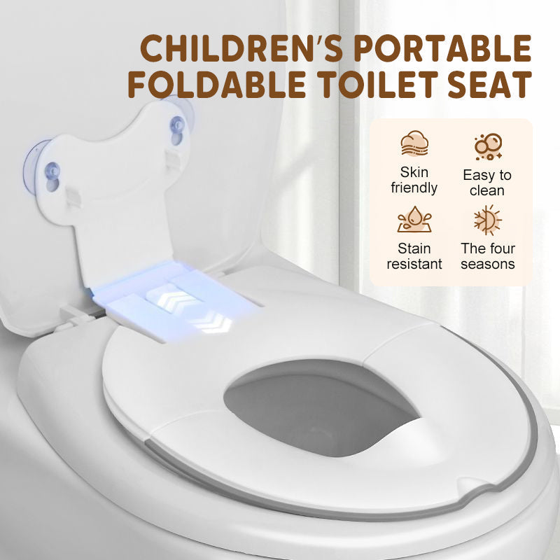 Moonval Portable Foldable Toilet Seat, Travel Potty Training Seat for Toddlers & Kids