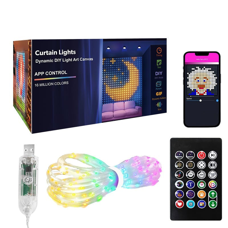 Moonval LED Curtain Lights, Waterproof Decorative String Lights for Indoor & Outdoor Décor