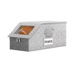 Moonval Stackable Baseball Cap Storage Boxes, Clear Dustproof Hat Organizer with Front Access