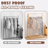Moonval Hanging Vacuum Storage Bags, 5-Pack Space-Saver Garment Bags for Coats and Clothes